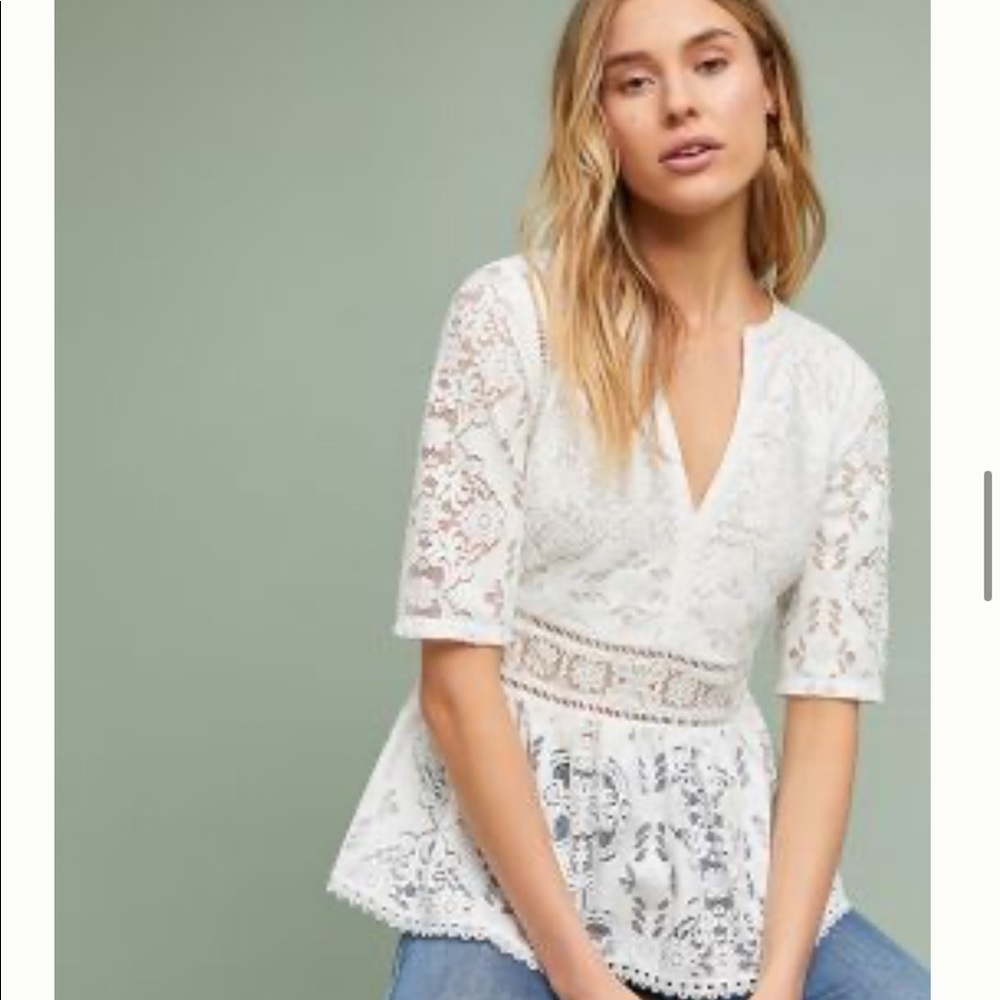 Lace top from Anthropologie